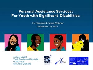 Click to view the webinar recording for Youth & Personal Assistance Services
